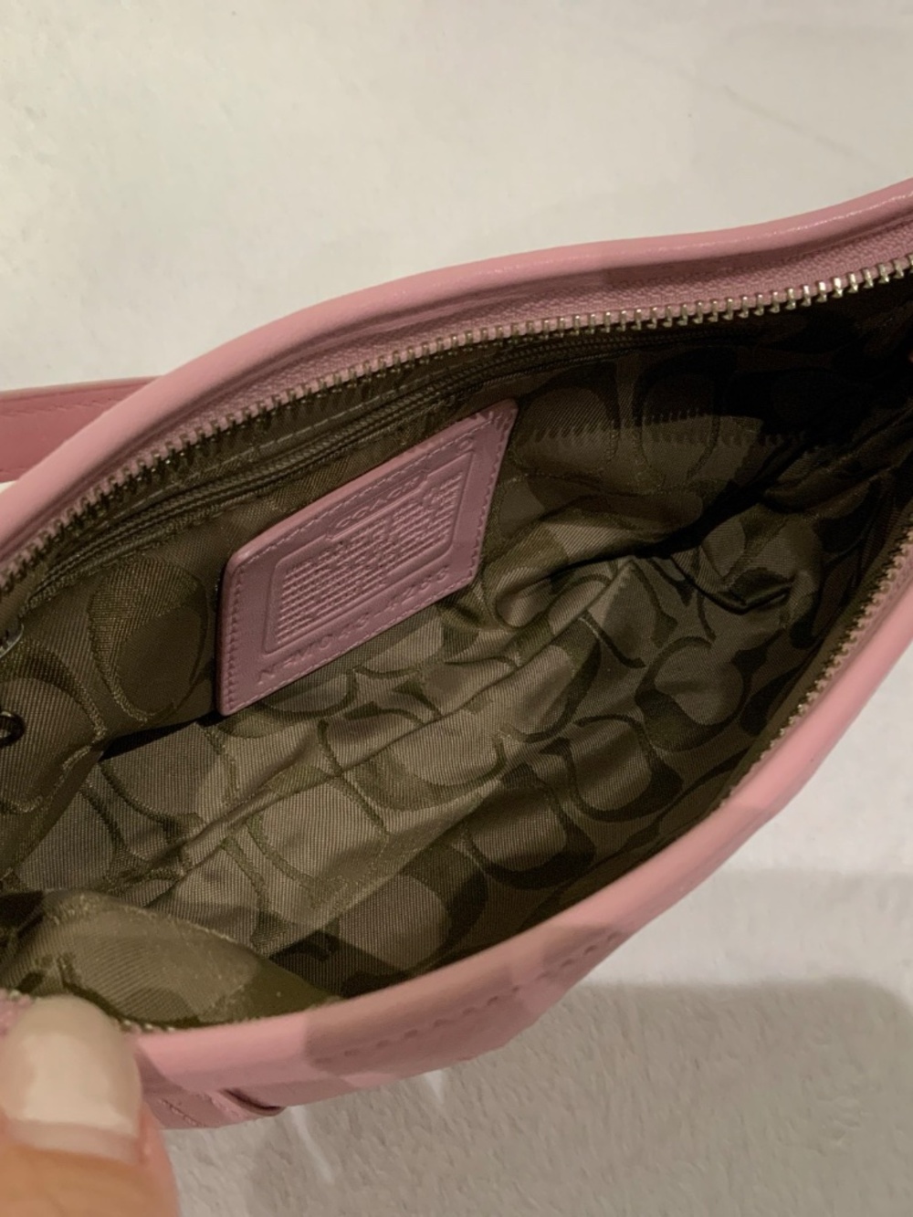 Vintage Coach Small Soho Light Pink Leather Shoulder Bag Purse Y2K, 4283 - Picture 9 of 11